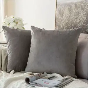Velvet Cushion Cover Grey