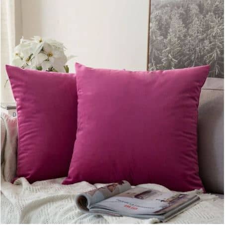 Velvet Cushion Cover Pink