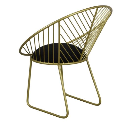Geometric Brass Finish Metal Chair IMG4