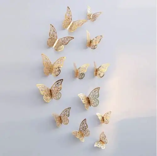 Butterfly Wall Stickers Gold Design 2
