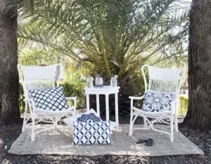 Joshua Rattan Sun Chair - White outdoors