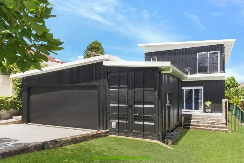 Cronulla Two storey container home front elevation