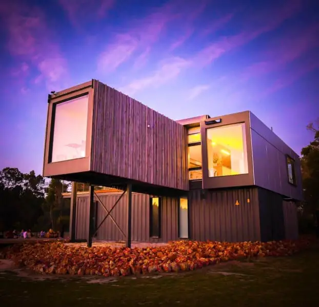 Kaloorup container home front elevation