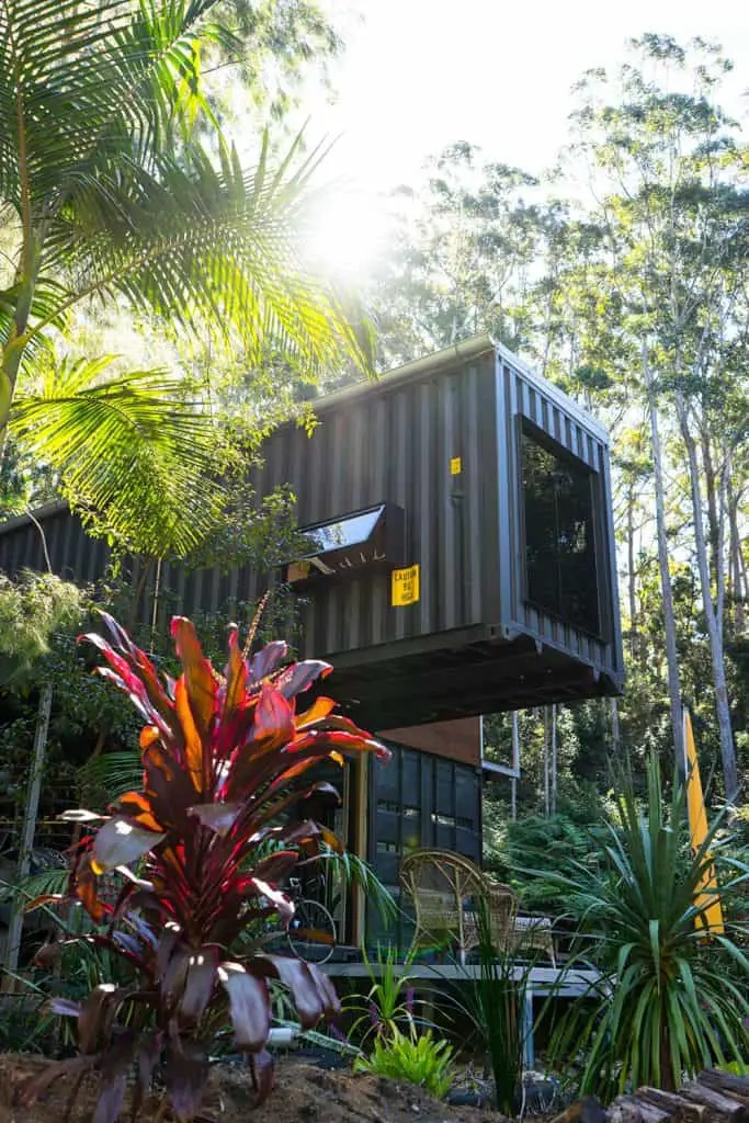 Off-grid Container Home cantilever elevation – Byron Bay NSW Australia