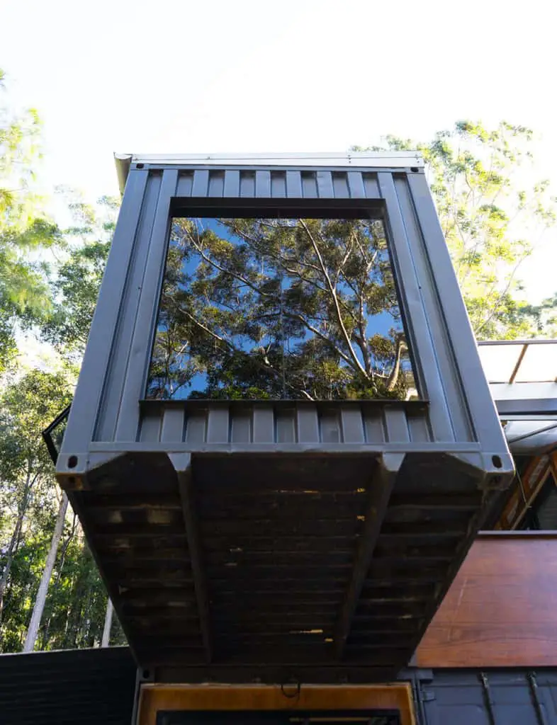 Off-grid Container Home box window – Byron Bay NSW Australia