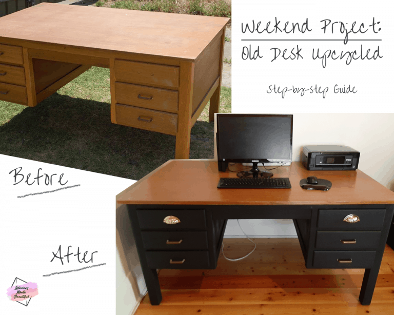 DIY Home Decor Project Old wooden desk upcycled Interiors Made