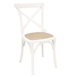 Bentwood Chairs White side on front view