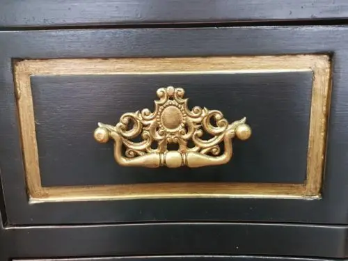 Dynasty Chest of Drawers gold handles and escutcheon