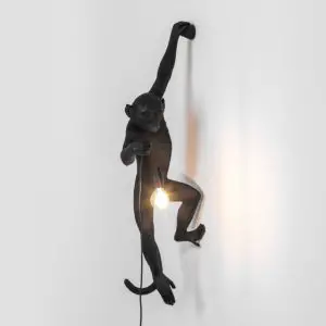 Monkey Lamps black left hand attached to wall