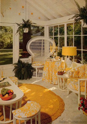 1970s rattan furniture set