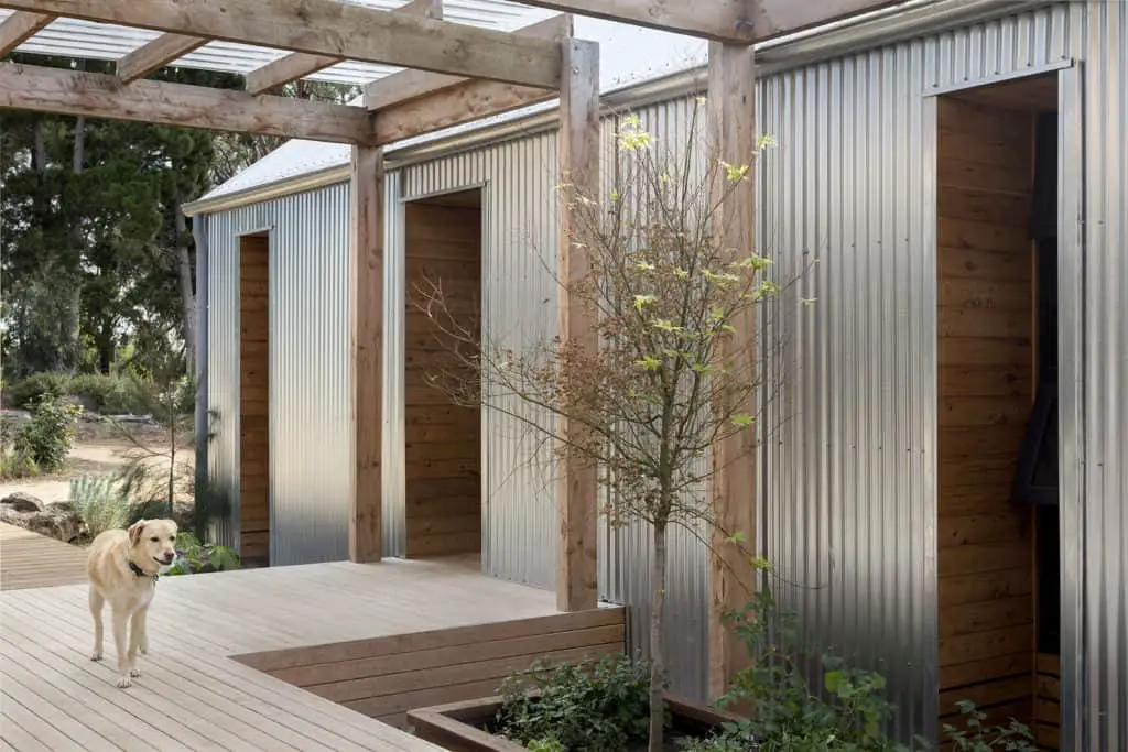 Bellbrae center pavilion connecting the two living spaces