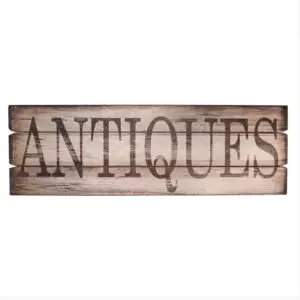 'Antiques' Wooden Sign